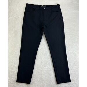 Under 5'10‎ Pants Mens 33x27 Black Super Stretch Performance Slim Fit 5-Pockets